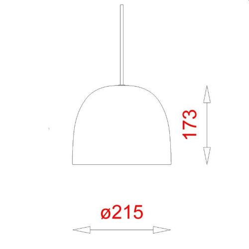 Piet Hein Super 215 Anhänger Ø: 21,5 cm – Opal/Schwarzer Draht