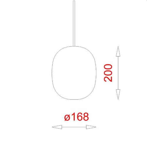 Piet Hein Superegg 200 Pendelleuchte Ø: 16,8 cm - Opal/Weißes Kabel