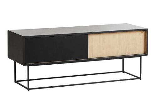 Woud Virka Sideboard Low 47 x 120 cm - Sort Metal / Eg 