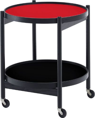 Brdr. Krüger Bølling Bakkebord m. 2 bakker Ø: 50 cm - Sortmalet Eg/Red