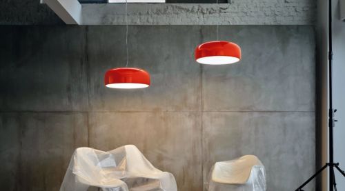 FLOS Smithfield Suspension Pro Pendelleuchte m. Push-Dimmer Ø: 60 cm – Schwarz glänzend