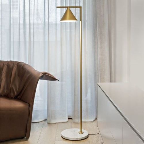 FLOS Captain Flint Stehleuchte H: 153,7 cm – Messing/Marmor
