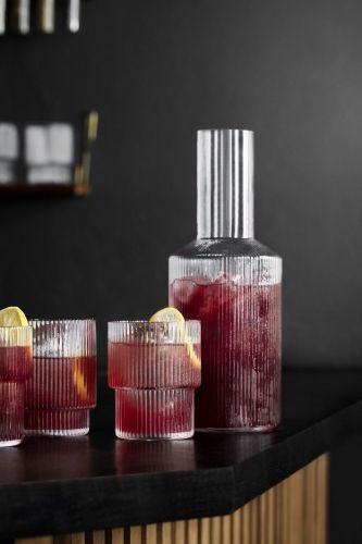 Ferm Living Ripple Glass 4er-Set Ø: 7 cm - Glas