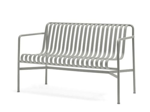 HAY Palissade Dining Bench L: 128 cm - Sky grey 