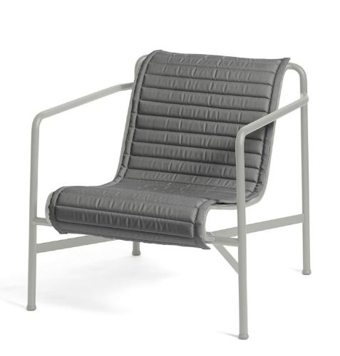 HAY Palissade Lounge Chair Niedriges gestepptes Kissen 49,5 x 117 cm – Anthrazit