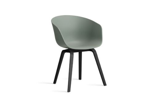 HAY AAC 22 About A Chair  - Black Lacquered Oak Veneer/Fall Green