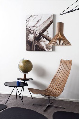 Seto Design Point 4203 Pendelleuchte Ø: 45 cm - Valnød