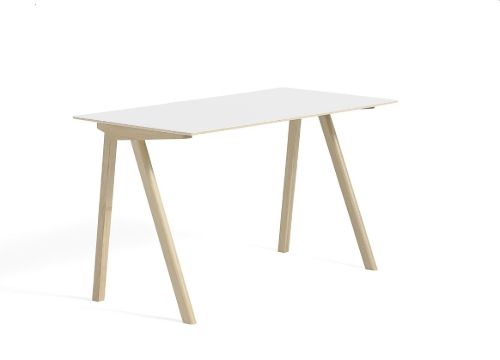 HAY CPH90 Desk 130 x 65 cm - White Laminat / Mat Lacquered Oak 
