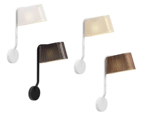 Secto Design Owalo 7030 Wandleuchte H: 47 cm - Schwarz