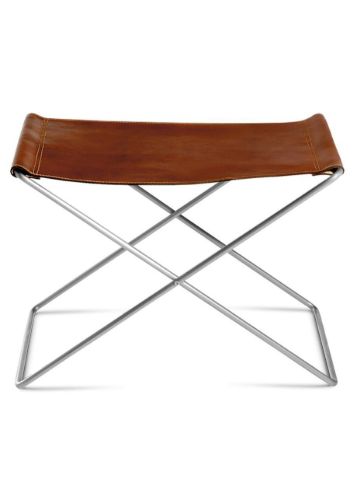 OX Denmarq OX Stool  - Stainless Steel/Cognac