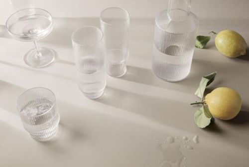 Ferm Living Ripple Longdrinkgläser 4er-Set Ø: 6 cm - Glas