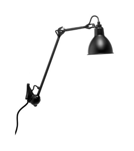 DCW Editions Lampe Gras N222 Væglampe Rund H: 40cm - Sort/Sort