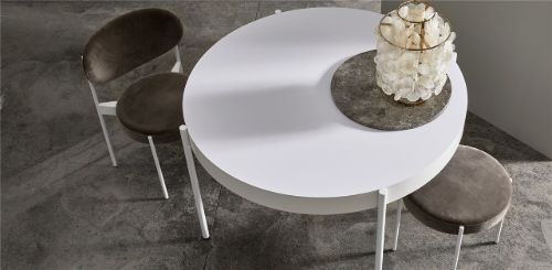 Verpan Serie 430 Tisch Ø: 120 cm - Weiß