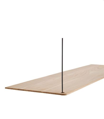 Woud Stedge Zusatzregal L: 80 cm – weiß pigmentierte lackierte Eiche
