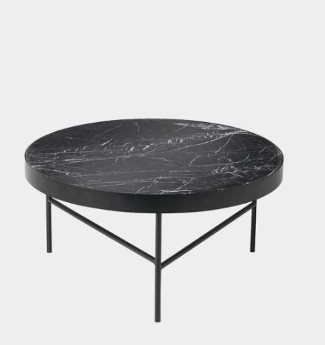 Ferm Living Marble Table Large Ø: 70,5 cm - Black 