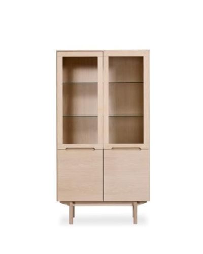 Skovby Vitrineskab SM307 98 x 182 cm - Lakeret Eg