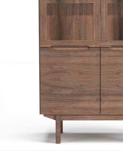 Skovby Vitrine SM307 98 x 182 cm – Geöltes Walnussholz
