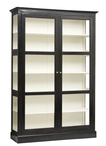 Nordal Klassisk Vitrineskab 142 x 212 cm - Elmetræ / Glas 