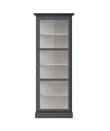 Lindebjerg Design Classic V1 Vitrineskab Højrehængt Dør 70x210 cm - Anthracite