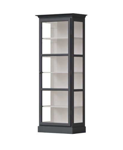 Lindebjerg Design Classic V1 Vitrine Rechtsangeschlagene Tür 70x210 cm - Anthrazit