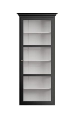 Lindebjerg Design Classic V4 Vitrineskab Højrehængt Dør 70x170 cm - Black