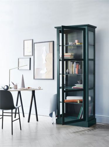 Lindebjerg Design Color N1 Vitrine Rechtsangeschlagene Tür 70x210 cm - Grün