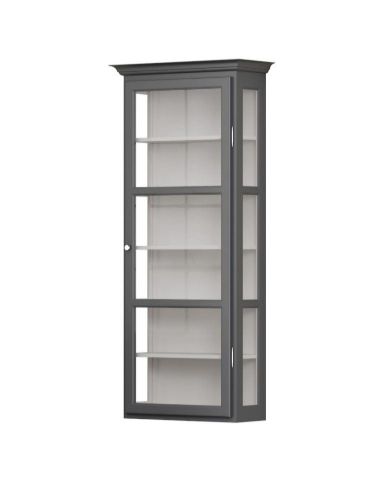 Lindebjerg Design Classic V4 Vitrine Rechtsangeschlagene Tür 70x170 cm - Anthrazit