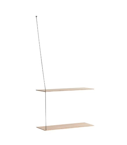 Woud Stedge Shelf 2.0 L: 60 cm - White Pigmented Lacquered Oak