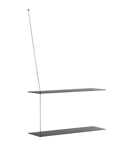 Woud Stedge Shelf 2.0 L: 80 cm - Black Painted Oak