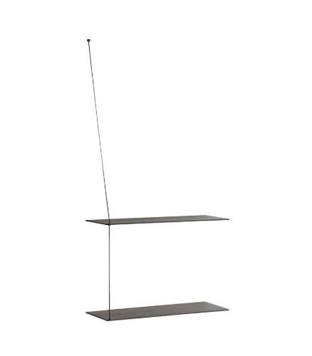 Woud Stedge Shelf 2.0 L: 60 cm - Black Painted Oak