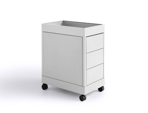 HAY New Order Trolley/B3 Drawer And Tray Top incl. Lock 34x68cm - Light Grey