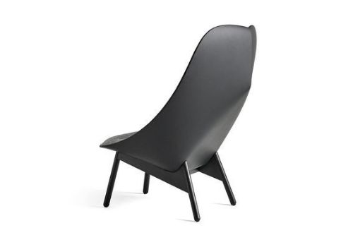 HAY Uchiwa Sessel SH: 40 cm – Schwarz lackierte Eiche / Hallingdal 166/Sieera SI1001