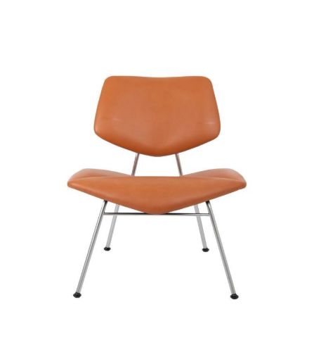 Vermund Larsen VL135 Cozy Lounge Chair SH: 40 cm – Sierra Cognac/Chrom