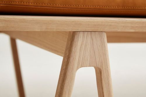 WOUD Level Daybed L: 190 cm – Eiche/Cognac-Leder