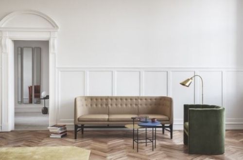 &Tradition AJ5 Mayor 3 Pers. Sofa L: 200 cm – Braun/Schwarz lackierte Eiche