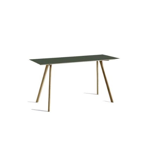 HAY CPH 30 Table 200x80x105 cm - Lacquered Solid Oak/Green Linoleum