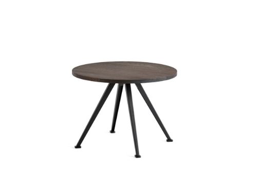 HAY Pyramid Couchtisch 51 Ø: 60 cm – Schwarzer Stahl/Räuchereiche