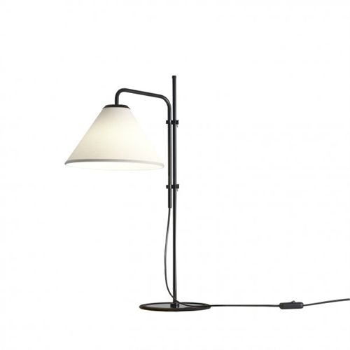 Lampefeber Funiculí S Stofftischlampe - Schwarz/Weiß
