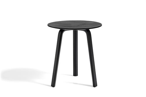 HAY Bella Coffee Table Ø: 45 cm - Black Lacquered Oak Veneer / Black Lacquered Oak 