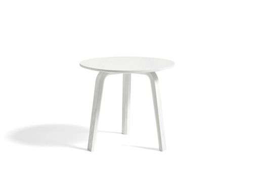 Hay Bella Coffee Table  Ø: 45 cm - Lacquered White Solid Oak 