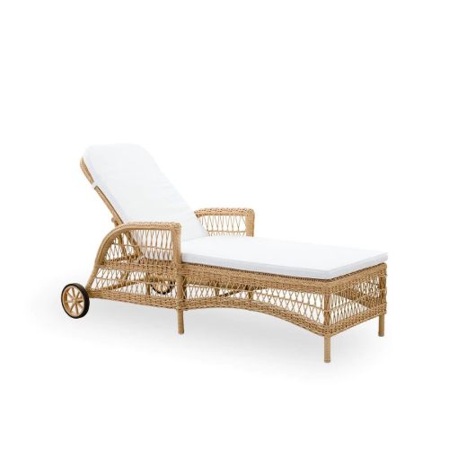 Sika-Design Daisy Außenliege inkl. Kissen L: 194 cm - Antik/CY101 Weiß