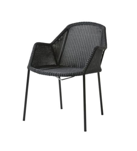Cane-line Outdoor Breeze Stol SH: 45 cm - Schwarz