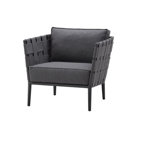 Cane-line Outdoor Conic Loungesessel SH: 42 cm - Grau