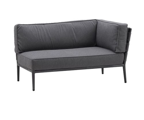 Cane-line Outdoor Conic 2 Pers. Sofa Venstre Modul L: 140 cm - Grey