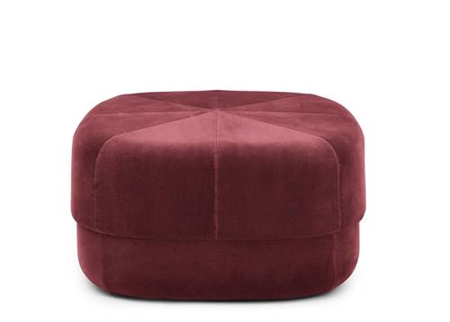Normann Copenhagen Circus Puf Large - Mørkerød Velour 