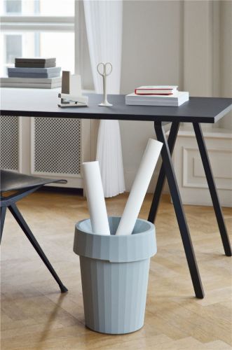 HAY Loop Stand Tisch 200x92,5 cm - Schwarz/Schwarzes Linoleum