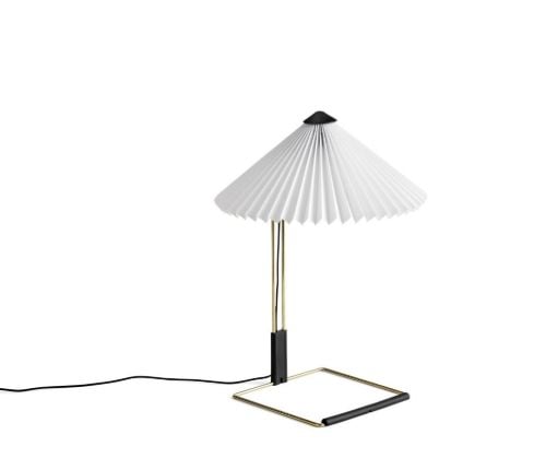 HAY Matin Table Lamp Small H: 38 cm - White / Brass 