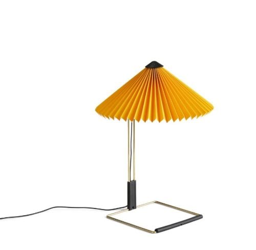 HAY Matin Table Lamp Small H: 38 cm - Yellow / Brass