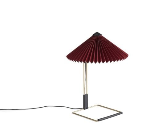 HAY Matin Table Lamp Small H: 38 cm - Oxide Red / Brass