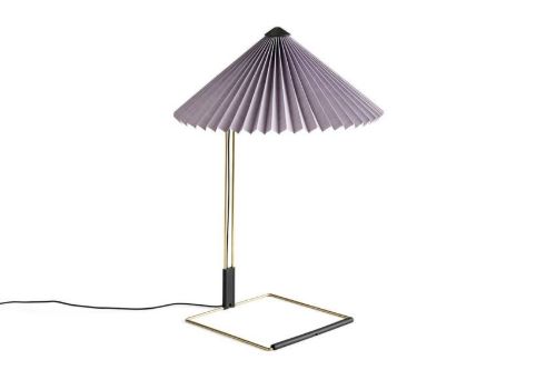 HAY Matin Table Lamp 380 Large Ø: 38 cm - Lavender / Brass
